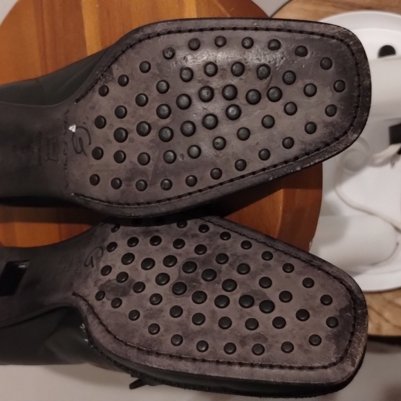 Vintage Black Loafer Heels Via Spiga Oxford Heels - Picture 9 of 16